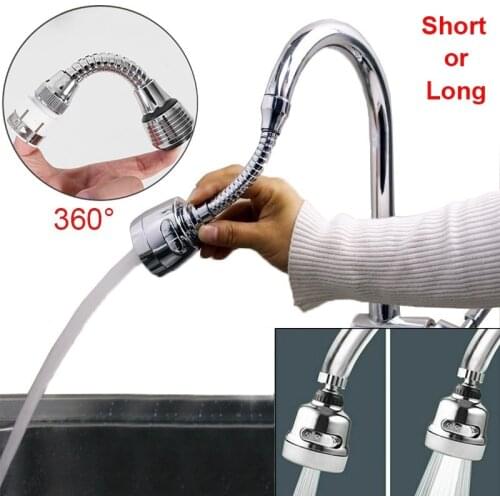 360 Degree Kitchen Faucet Aerator Swivel Adjustable Dual Mode Sprayer Filter Diffuser Water Saving Nozzle Faucet Connector