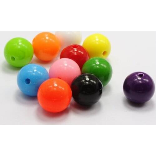 50 pcs Mixed Bubblegum Color Acrylic Round Beads 14mm(0.55") Smooth Ball fashion diy Accessories F0116