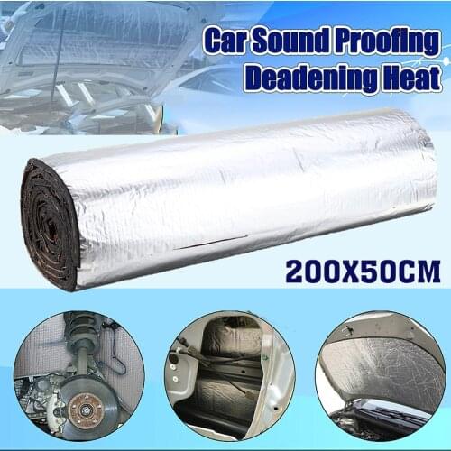 AUDEW 200cmx50cm 5mm/10mm/20mm/30mm Car Truck Firewall Heat Sound Deadener Noise Insulation MatCar Heat Sound Thermal Proof Pad