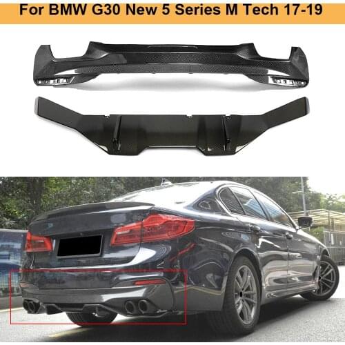 5 Series Carbon Fiber Car Rear Bumper Diffuser Lip Spoiler for BMW G30 M Sport Sedan 4 Door 2017 2018 2019 540i Car Accessories