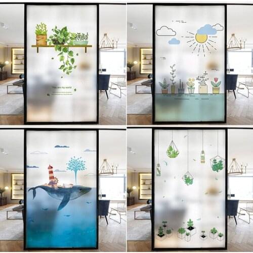 Balcony shading window frosted sticker window sill bedroom transparent opaque bathroom living room toilet glass film