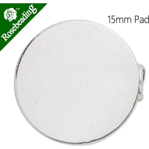 Brooch With 15MM Round Pad,Nickel plated,brass filled,20pcs/lot-C4707