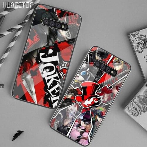 HUAGETOP Persona 5 Take Your Heart Shell Phone Case Tempered Glass For Samsung S20 Plus S7 S8 S9 S10 Plus Note 8 9 10 Plus