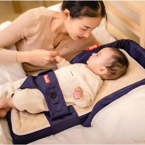 Newborn Crib Soft and Comfortable Baby Bed Cot Portable Folding Baby Crib and Booster Seat 2 in 1