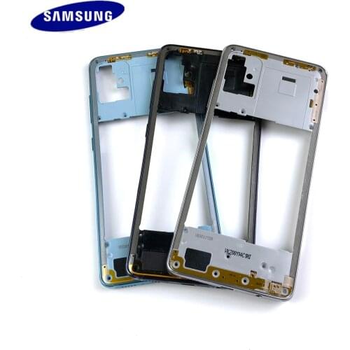 For Samsung Galaxy A51 2020 A515F A515FN A515X A515 Original Housing Case Chassis Middle Frame Cover Replacement Repair Parts
