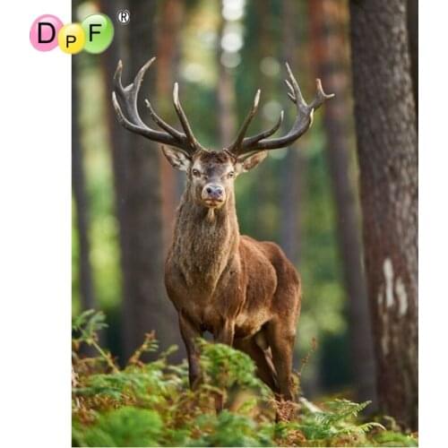 DPF DIY Deer 5D Square Diamond Painting Cross Stitch Crafts Diamond Embroidery Mural Home Decoration Mosaic