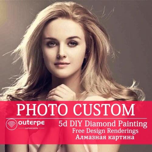Photo DIY Custom Diamond Painting 5D Full Square/Round rhinestone Embroidery 3D Cross Stitch Mosaic Kit Pictures Home Decor Sale