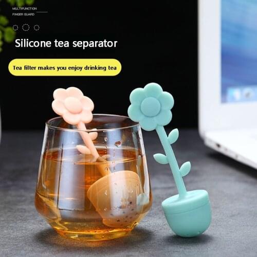 Kitchen utensils tea infuser food-grade silica gel tea strainer sunflower shaped tea strainer brewing cooker