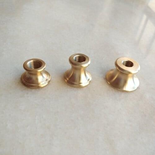 Brass M10 inner tooth connector nut threaded tube trumpet-shaped connector adapter lighting hardware accessories