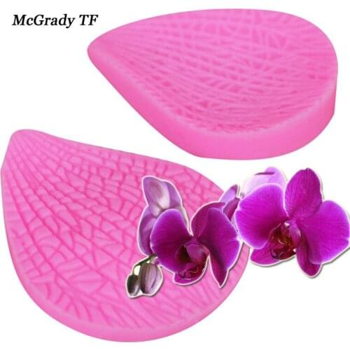 2pcs/set Orchid Flower Petals Silicone Mold Flower Fondant Cake Decorating Tools Cake Mold Confectionery Baking Tools Cake Tools