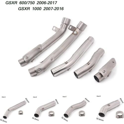 For Suzuki GSXR 600 750 1000 Motorcycle Middle Link Head Pipe 2005 2006 2007 2008 2009 2010 2011 2012 2013 2014 2015 2016 2017
