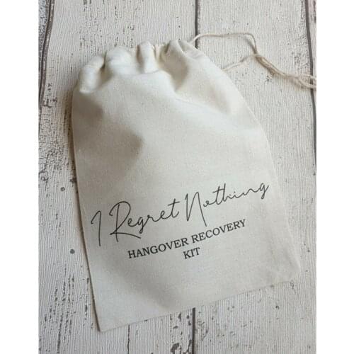 Bachelorette hen Party Kit Bags personalised Wedding Recovery Kit I Regret Nothing Bride to Be First Aid Gift Bag Welcome Bags