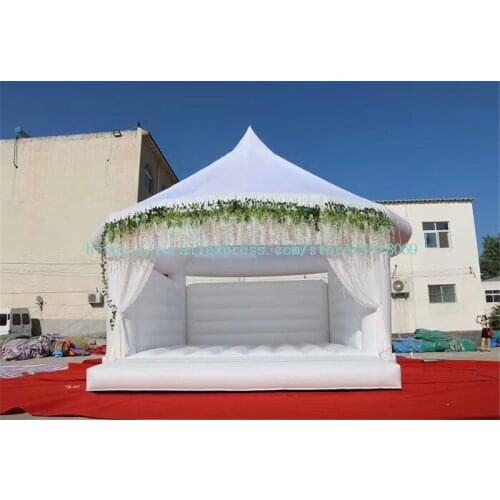 Factory custom cheap inflatable wedding tent white bouncer photo booth props giant bubble tent for event party