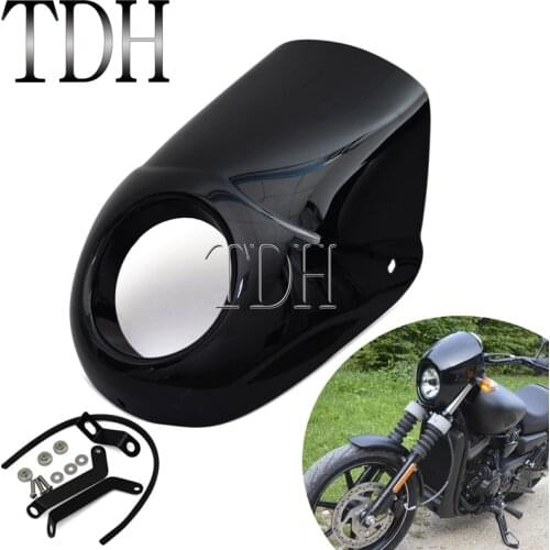 2015-2020 Motorcycle Headlight Fairing Cafe Racer Front Light Mask Cowl for Harley Street 500 750 XG750 XG500 ABS Windshield
