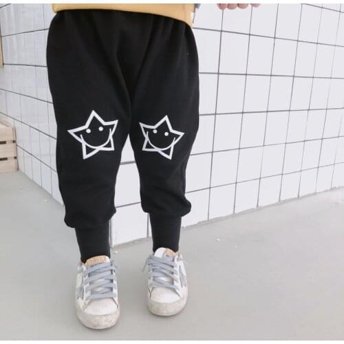 Baby Boys Clothes Children Star Printed Casual Pants Kids Tracksits Boys and Girls Soprt Pants Toddler Letter Print Harem Pants