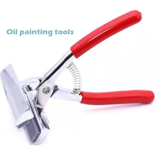 Canvas stretching spring handle alloy pliers,12cm width shank oil painting tool for assist in stretching and framing