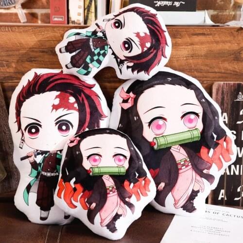 Demon Slayer: Kimetsu No Yaiba Cosplay Plush Throw Pillow Anime Stuffed Doll Sofa Room Decoration Pillow Cushion Birthday Gifts