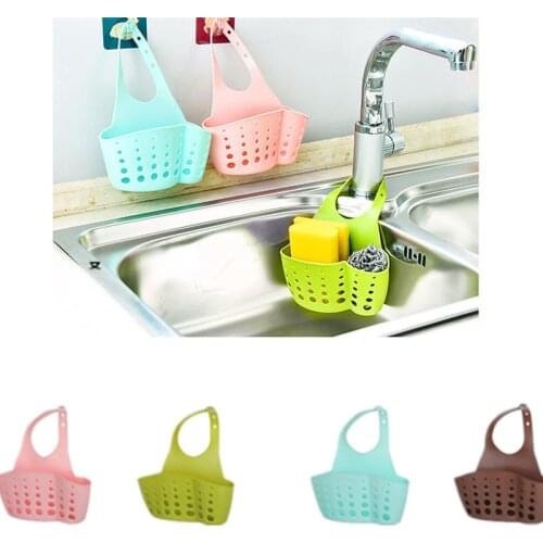 Simple Sink Shelf Soap Sponge Drain Rack Bathroom Holder Kitchen Storage Suction Cup Kitchen Organizer Sink kitchen Accessories