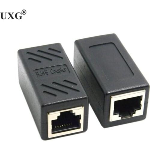 1PCS 5PCS RJ45 Female to Female Network LAN Connector Adapter Coupler Extender RJ45 Ethernet Cable Extension Converter