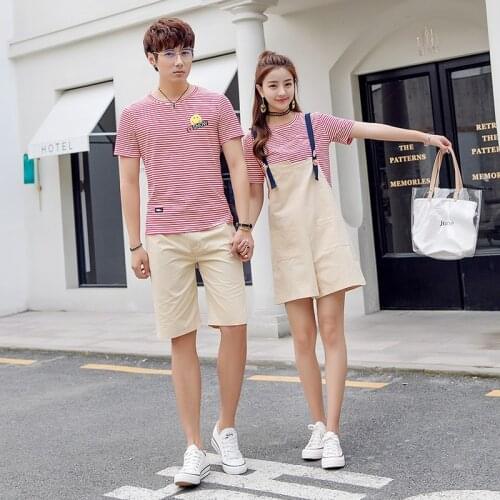 [Special matching outfits] Matching summer suits in the same color couples clothing couples clothes