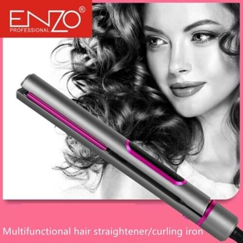 Hair Straightener, Curling and Straightening Dual-purpose Hair Straightening Splint, Care for Hair 2 in 1 Curling Straightener