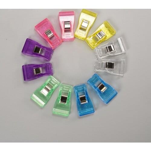 50pcs Fabric Quilting Craft Sewing Knitting Clips Home Office Supply Mixed Plastic Wonder Clips Holder for DIY Patchwork