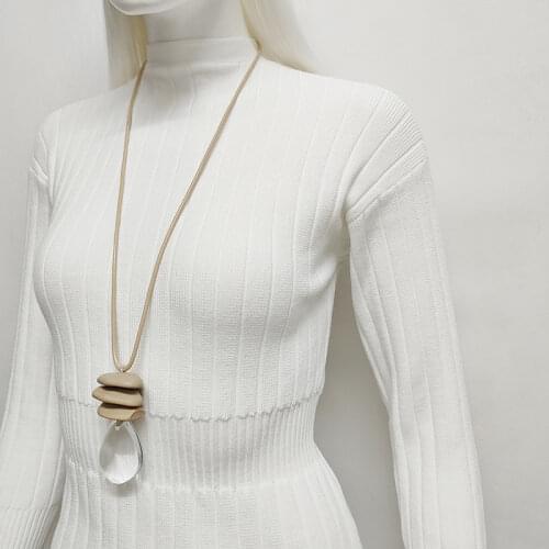 Acrylic necklace handmade accessories long necklace daily styles jewelry Adjustable length attending events and parties