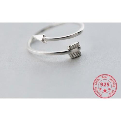 Authentic 100% 925 Sterling Silver Jewelry Plain Polished Love Arrow Toe Ring for Women Gift Open Adjustable Rings