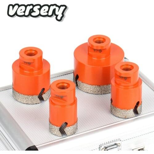 Free Shipping 4PCS/SET 35/40/50/68mm M14 Thread Dry Vacuum Brazed Diamond Drilling Core Bit For Marble Ceramic Tile Hole Saw Kit