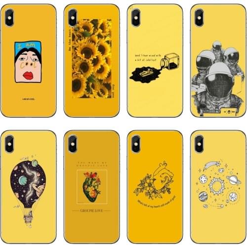 Aesthetic yellow Flower Girl Phone Case For Samsung Galaxy A71 A70 A60 A51 A50 A41 A40 A31 A30 A20E A21S A12 A10 A7 A5 A3
