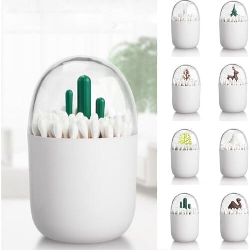 Cute Cartoon Dustproof Toothpick Holder Table Decoration Cotton Swab Case Toothpick Box Toothpick Dispenser 1Pcs Plastic