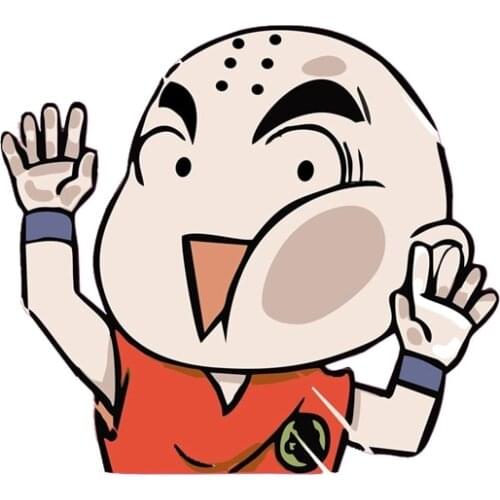 Dawasaru Funny Pvc 3d Krillin Peeking Anime Car Decal Sticker Decoration for Bike Bumper Window Wall