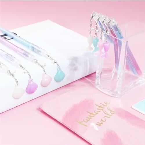 40PCS Needle Type 0.5mm Jing Lan Color Creative Shape Friction Yi Ca Students Erasable Gel Pen Stationery Kawaii School Supplies