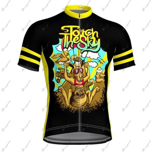New Cycling Jersey Mens Professional Racing Team Black Short-Sleeved Bicicleta Clothes Summer Breathable Mountain Bike Wear