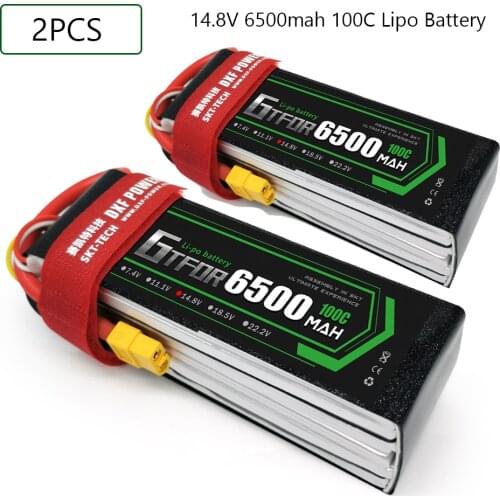 GTFDR 4S 14.8V 6500mAh 100C 200C Lipo Battery 4S XT90 XT60 T Deans EC5 For FPV Drone Airplanes Car Boat Truck Helicopter