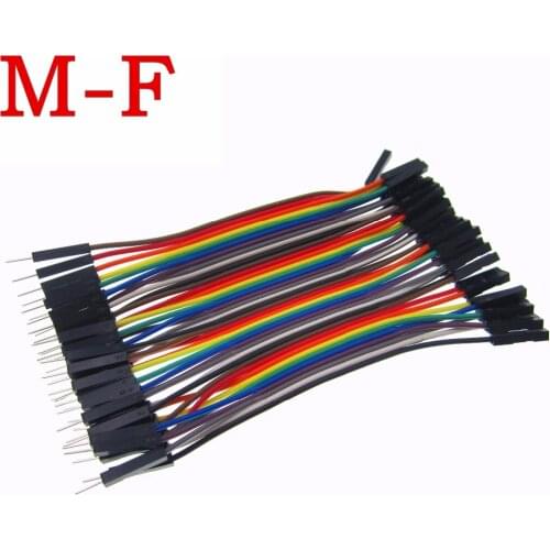 HAILANGNIAO 40pcs/lot 10cm 2.54mm 1pin 1p-1p male to female jumper wire Dupont cable