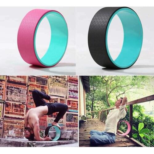 Yoga Pilates Circle TPE Yoga Fitness Roller Wheel Back Training Tool Slimming Magic Waist Shape Pilates Ring