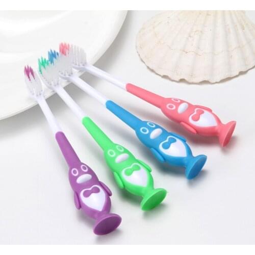 3Pcs Cartoon Penguin Childrens Child Toothbrush Kid Toothbrush For Little Boy Girl Tooth Brush Toddler Teethbrush