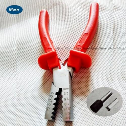 PZ 0.25-2.5 germany style crimper for terminal 0.25-2.5mm2 crimper for insulated and non-insulated ferrules