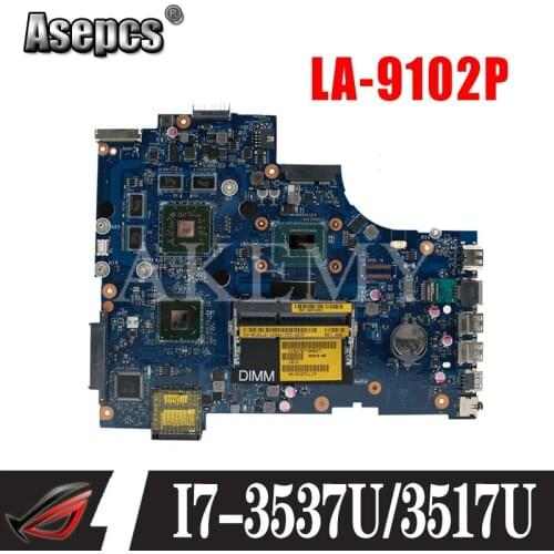LA-9102P Laptop motherboard For DELL Inspiron 17R-3721 5721 original mainboard I7-3537U/3517U AMD-video card