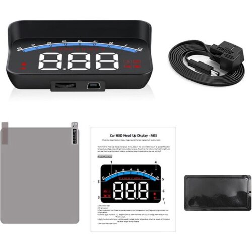 M6s Auto HUD Car Head Up Display Overspeed Warning Windshield Projector Alarm System OBD scanner