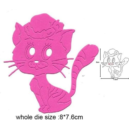 Christmas Cat Metal Cutting Dies for DIY Scrapbooking dies Album Cards Making Decorative Craft Embossing Die Cuts Stencils dies