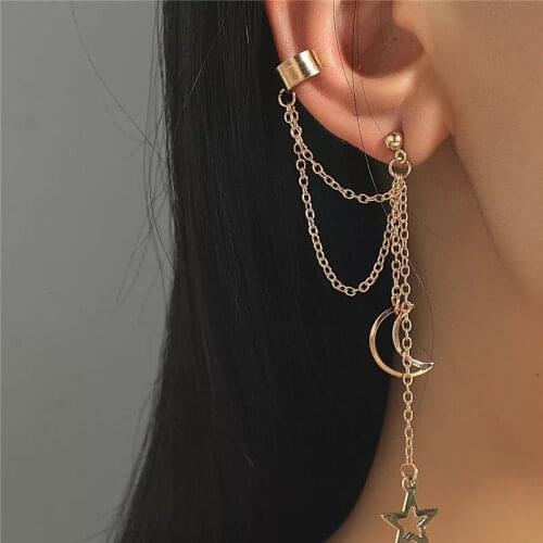 2021 New Fashion Gold Color Non-Piercing Ear Clip Earrings For Women Men Simple Fake Cartilage Ear Cuff Jewelry