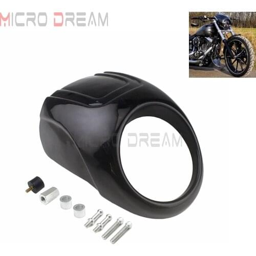 Motorcycle 5-3/4" Headlight Mask Fairing Front Cowl Visor w/39mm Fork For Harley Sportster Dyna XL 883/1200 XL883 XL1200 1973-UP