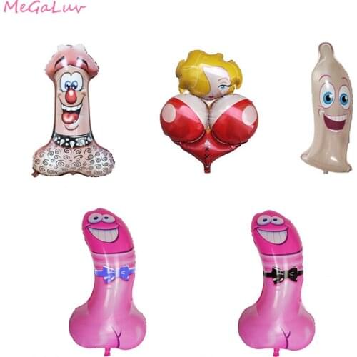 1Pc Inflatable Penis Foil Balloon Dick Shape Helium Ballons Event Party Adult Theme Willy Balloons Bachelorette Air Globos