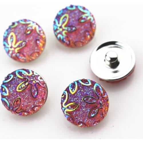 New novelty 50pcs/lot pink starfish Snap Button Print Glass Snap Charms Fit 18mm DIY Ginger Snap Bracelet Jewelry