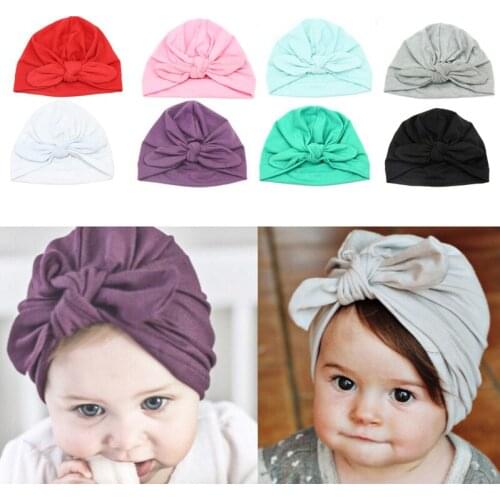 Newborn Baby Toddler Kids Boy Girl Bowknot Cute Soft Cotton Beanie Hat Warm Hat