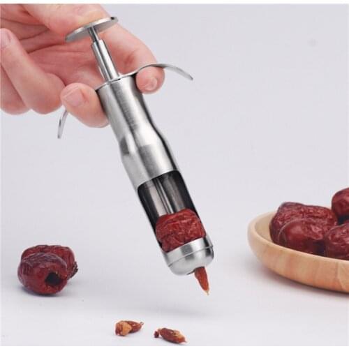 304 Stainless Steel Cherry Jujube Corer Pitter Fruit Kitchen Olive Core Gadget Stoner Remove Pit Tool Seed Push Out