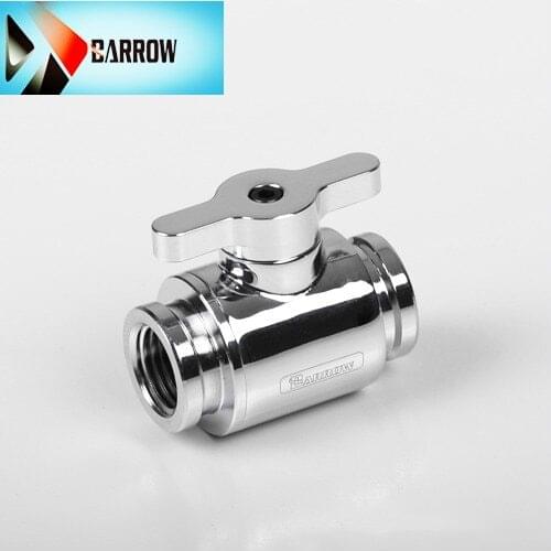 TTQFS-V1 Barrow watercooling Mini Water Valve Aluminium bright silver Handle G1/4" thread sealing up water fittings drop ship