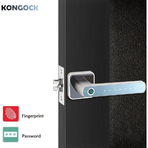 Electronic Fingerprint smart door lock, keyless digital password unlocking Indoor handle lock for Home office and AirBNB